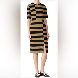 DEREK LAM Offset Stripe Dress Size 10